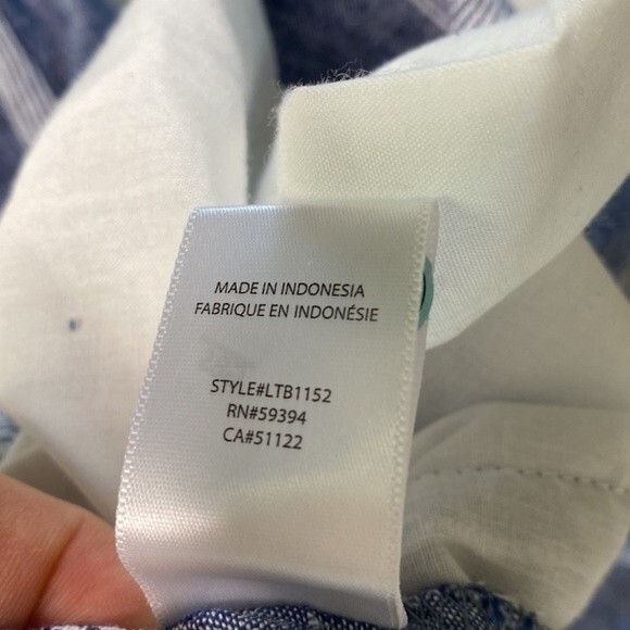 Beachlunchlounge Giavanna Stripe Linen Paper-Bag Tie Waist Pant Pull On Coastal - Picture 11 of 16